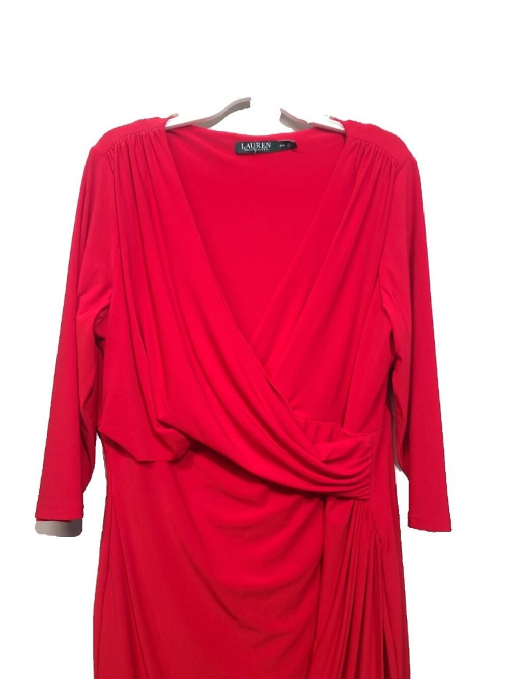 Lauren Ralph Lauren Dresses Red Fitted Midi Size 18 - Picture 5 of 5